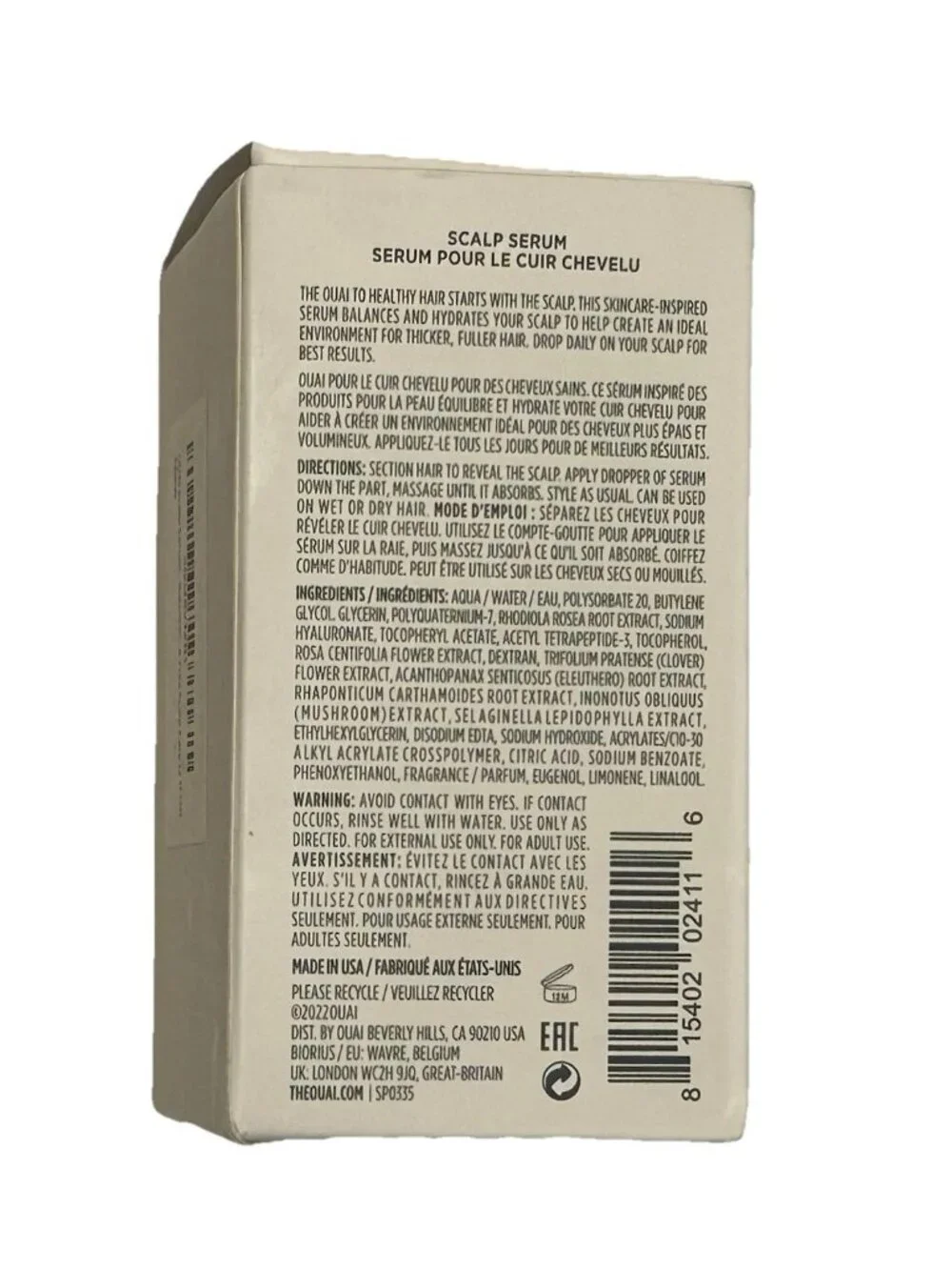 OUAI Scalp Serum Hair & Scalp Treatment 2oz 60ml Full Size New Sealed